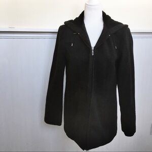 St. John’s Bay Black Wool & Cashmere Blend Coat